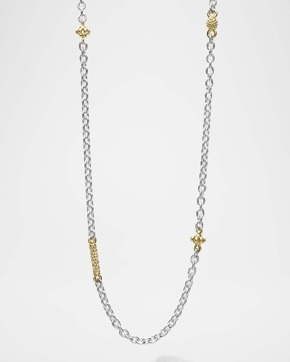 Caviar Icon Elements Beaded Chain Necklace